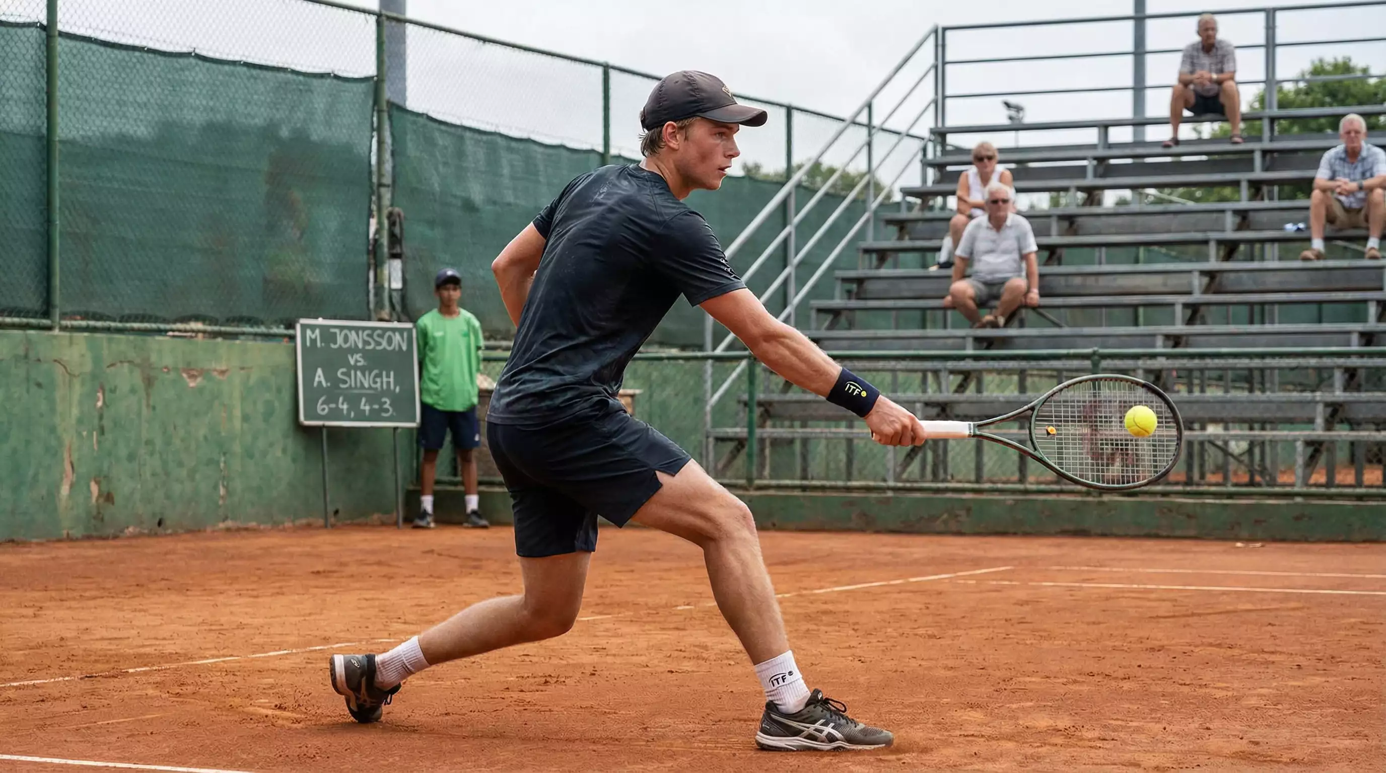 Match de tennis en direct sur la plateforme Winamax avec court en terre battue